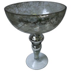 Mercury Glass Footed  Centerpiece Bowl