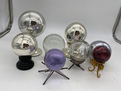 Mercury Glass Sphere with Stands Collection