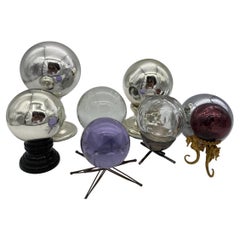 Mercury Glass Sphere with Stands Collection