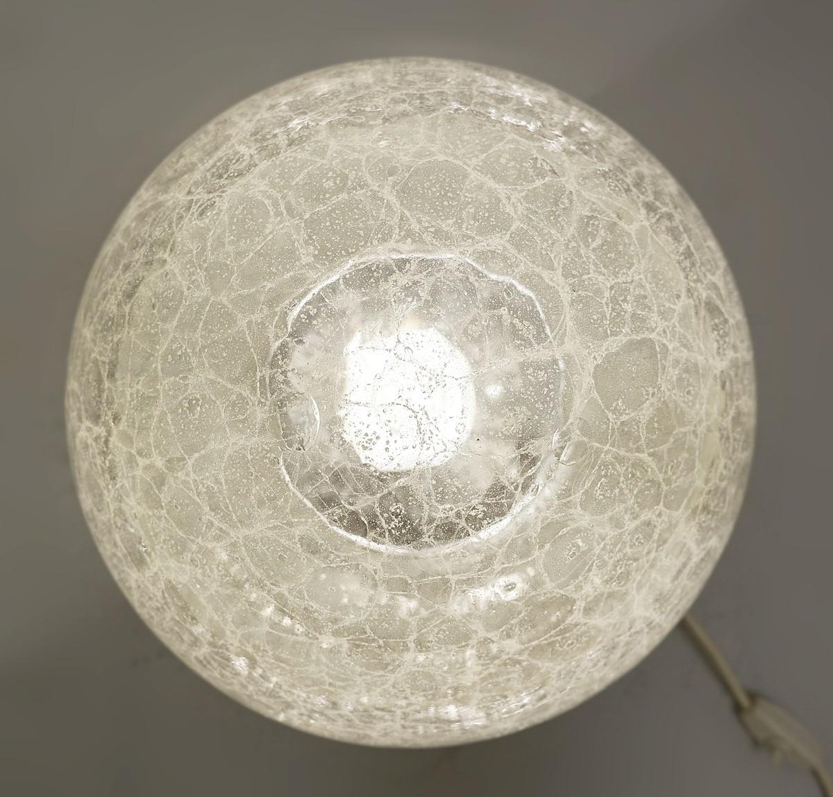 Late 20th Century Mercury Glass Globe Italian Table Lamp from the 1970s For Sale