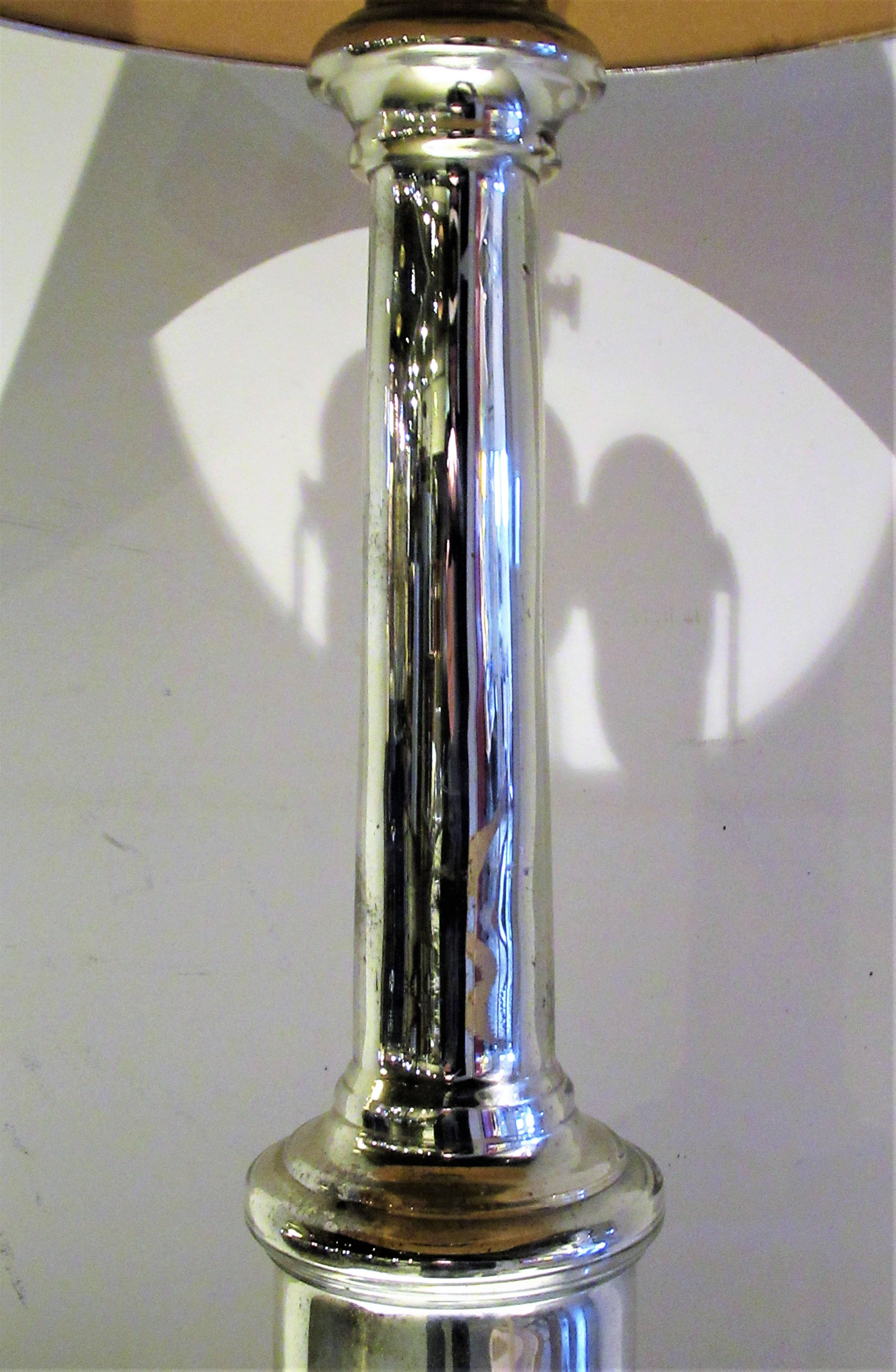 Empire Mercury Glass Lamp by Warren Kessler