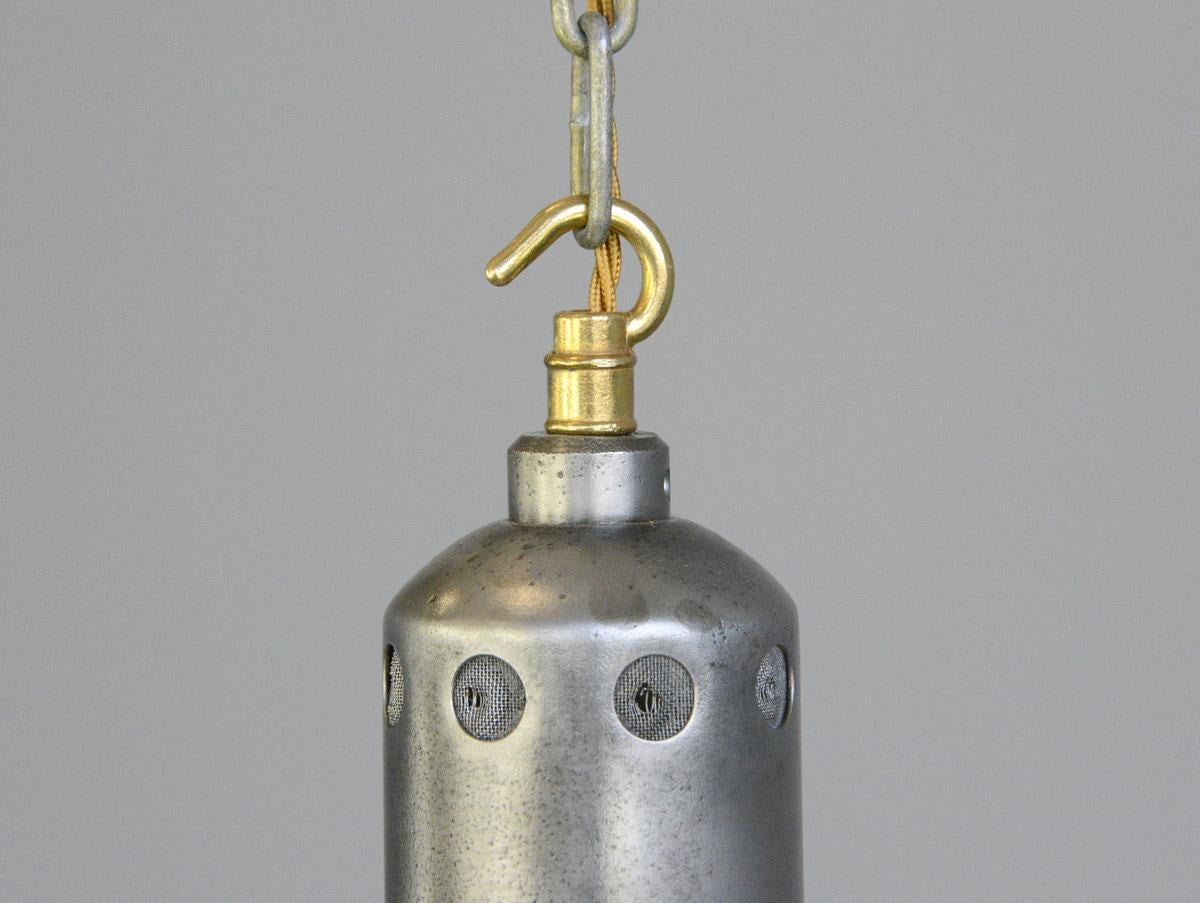 Bauhaus Mercury Glass Pendant Light by Adolf Meyer for Zeiss, 1930s
