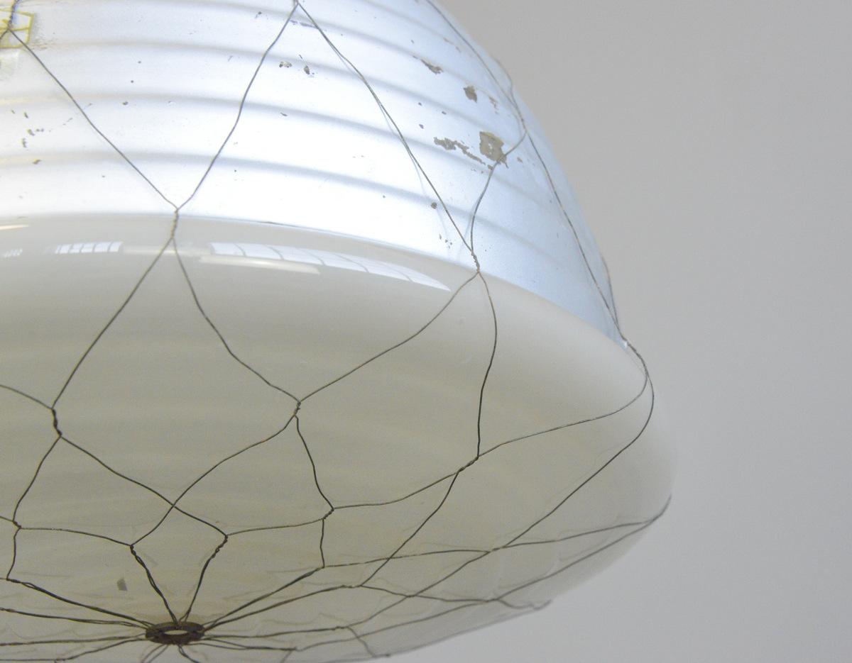 Mid-20th Century Mercury Glass Pendant Light by Adolf Meyer for Zeiss, 1930s
