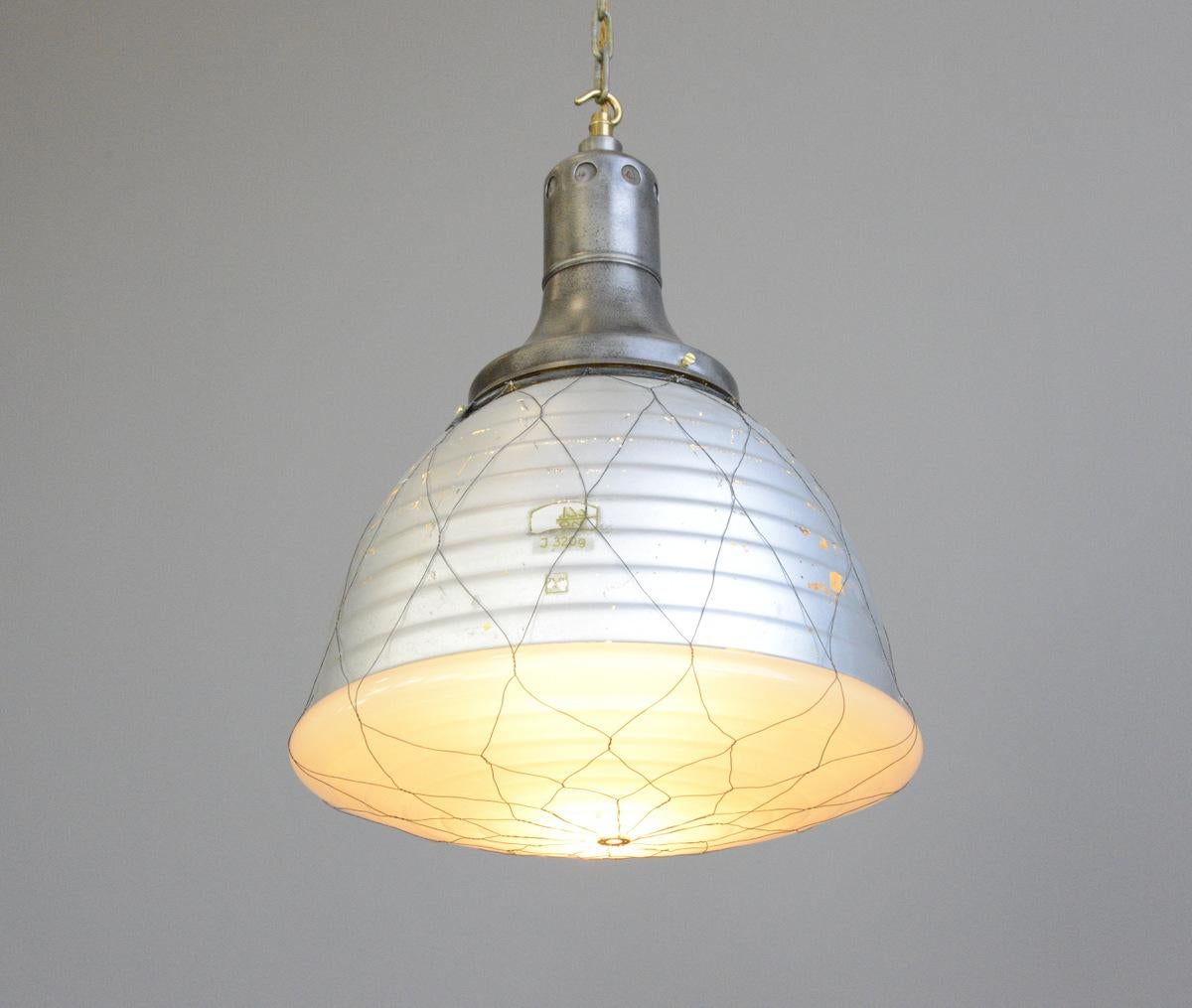 Mercury Glass Pendant Light by Adolf Meyer for Zeiss, 1930s 1