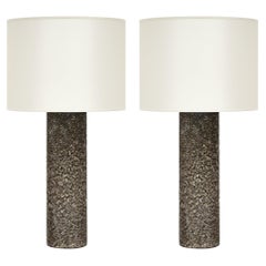 Mercury Glass “Pulegoso” Murano Glass Lamps