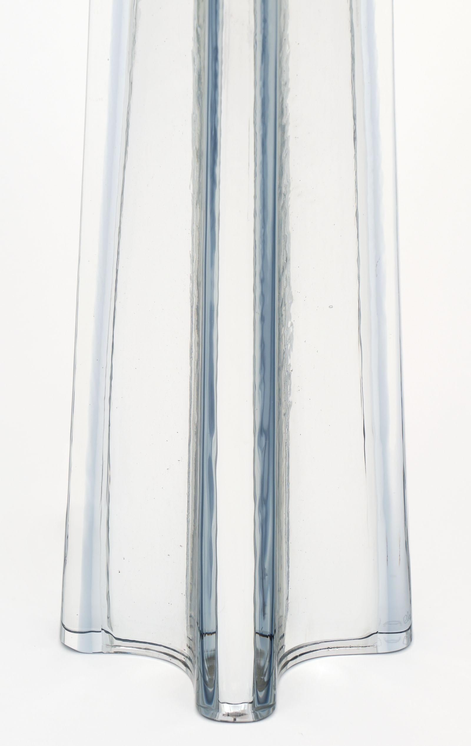 Contemporary Mercury Glass “Quadrifoglio” Murano Lamps For Sale