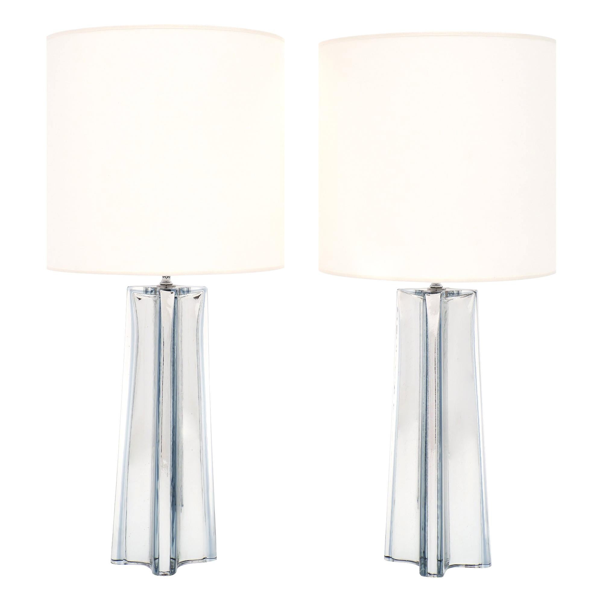 Mercury Glass “Quadrifoglio” Murano Lamps