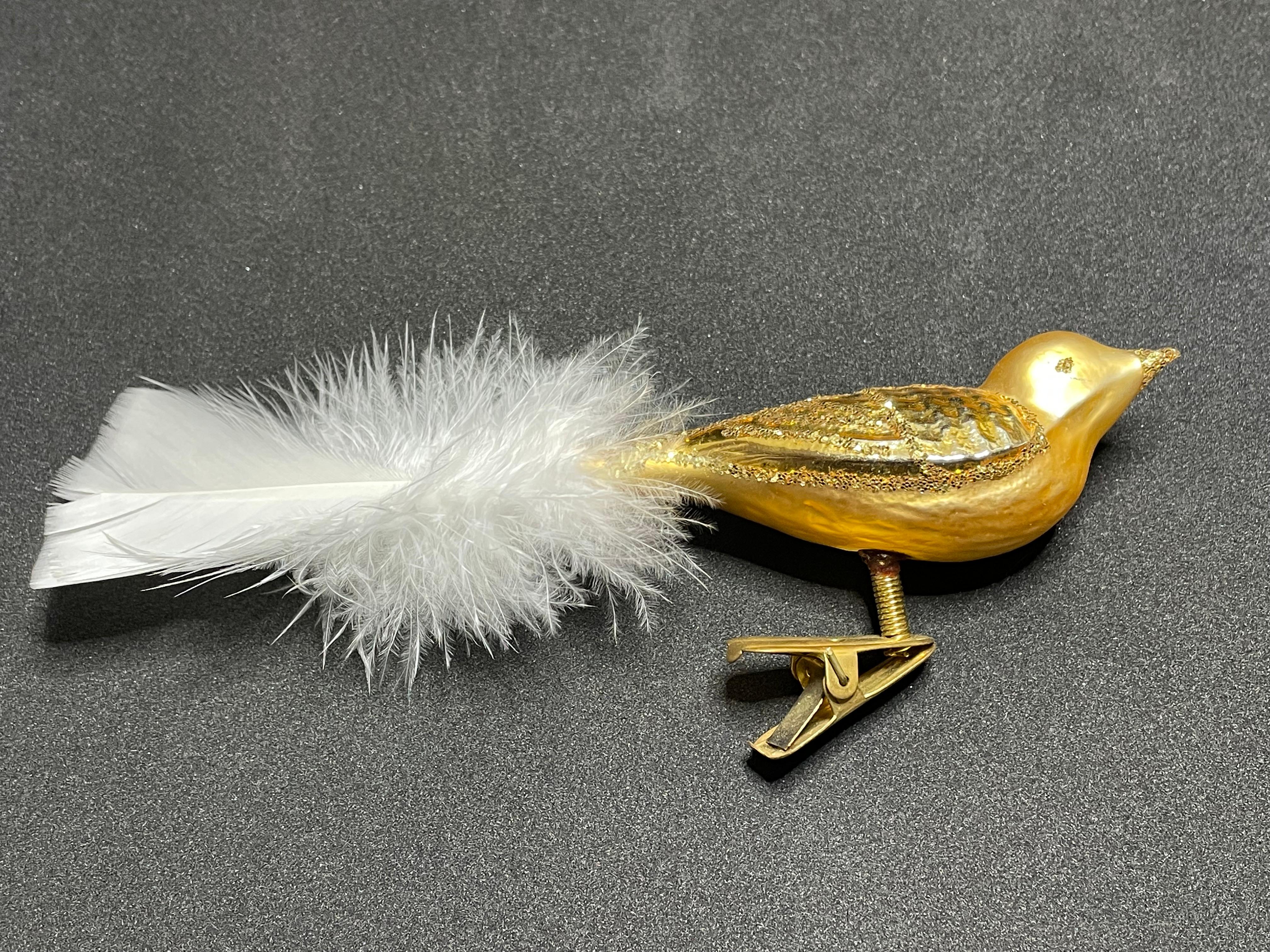 vintage clip on bird ornaments