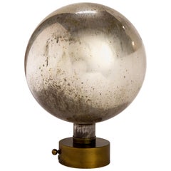 Mercury Glass Sphere Table Lamp