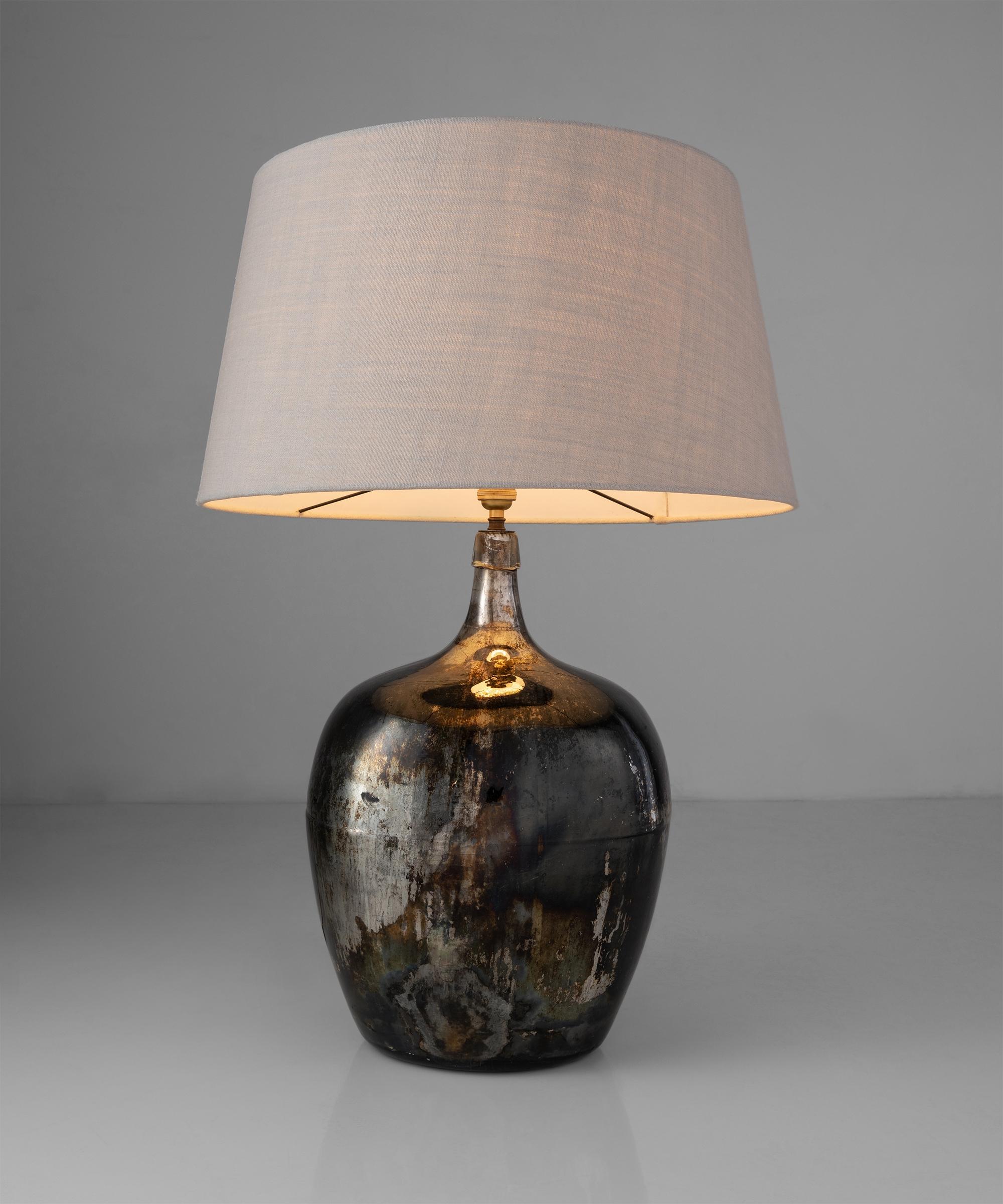 French Mercury Glass Table Lamp #2, France circa 1870