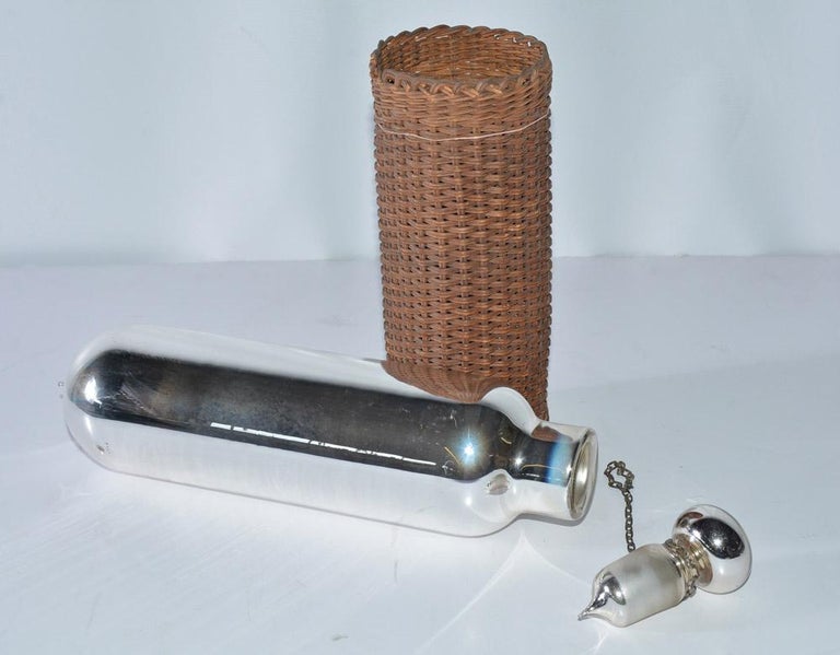 Mercury Glass Thermos Bottle For Sale at 1stDibs