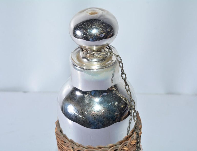 Mercury Glass Thermos Bottle For Sale at 1stDibs