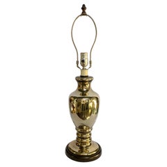 20th Century Silver Mercury Glass Table Lamp with Bronze Base