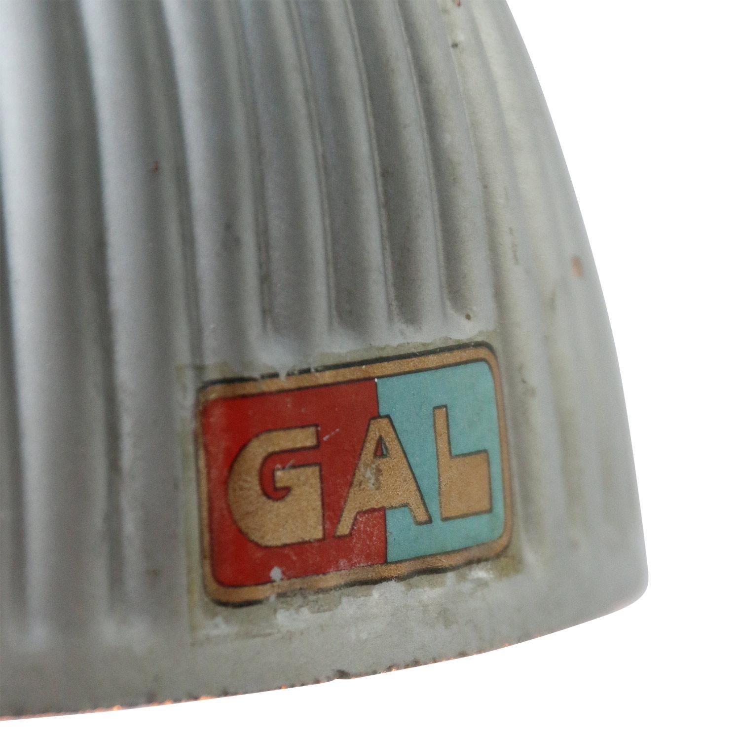 Mercury Glass Vintage Industrial Brass and Cast Iron Wall Scone Lamp by GAL In Good Condition In Amsterdam, NL