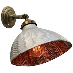 Quecksilberglas Vintage Industrial Messing und Gusseisen Wand Scone Lampe