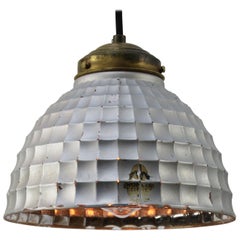 Mercury Glass Vintage Industrial Brass Pendant Light