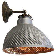 Mercury Glass Retro Industrial Brass Scone Wall Lamp by Helioray