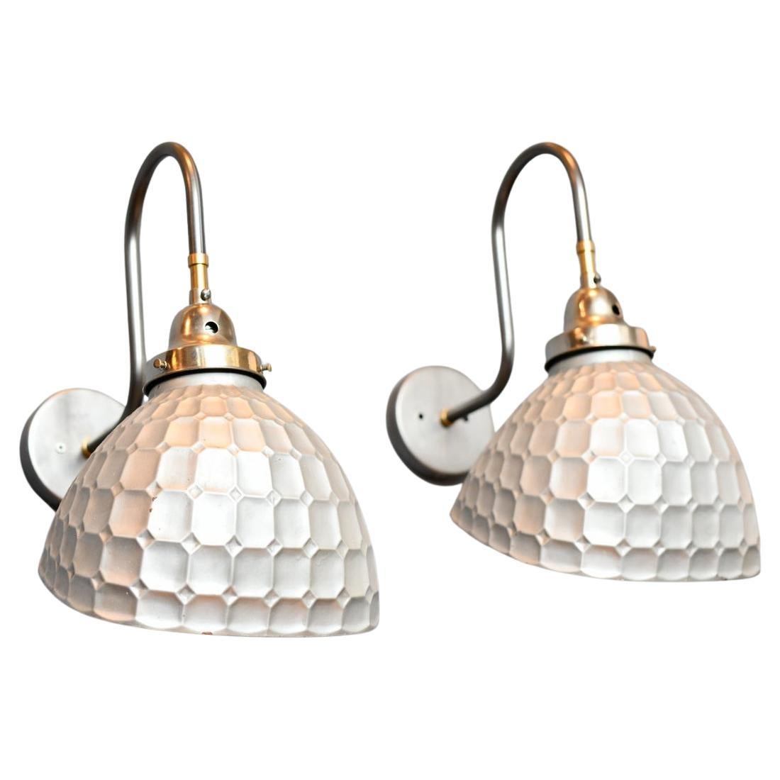 Mercury Glass Wall Lights Circa 1920s For Sale
