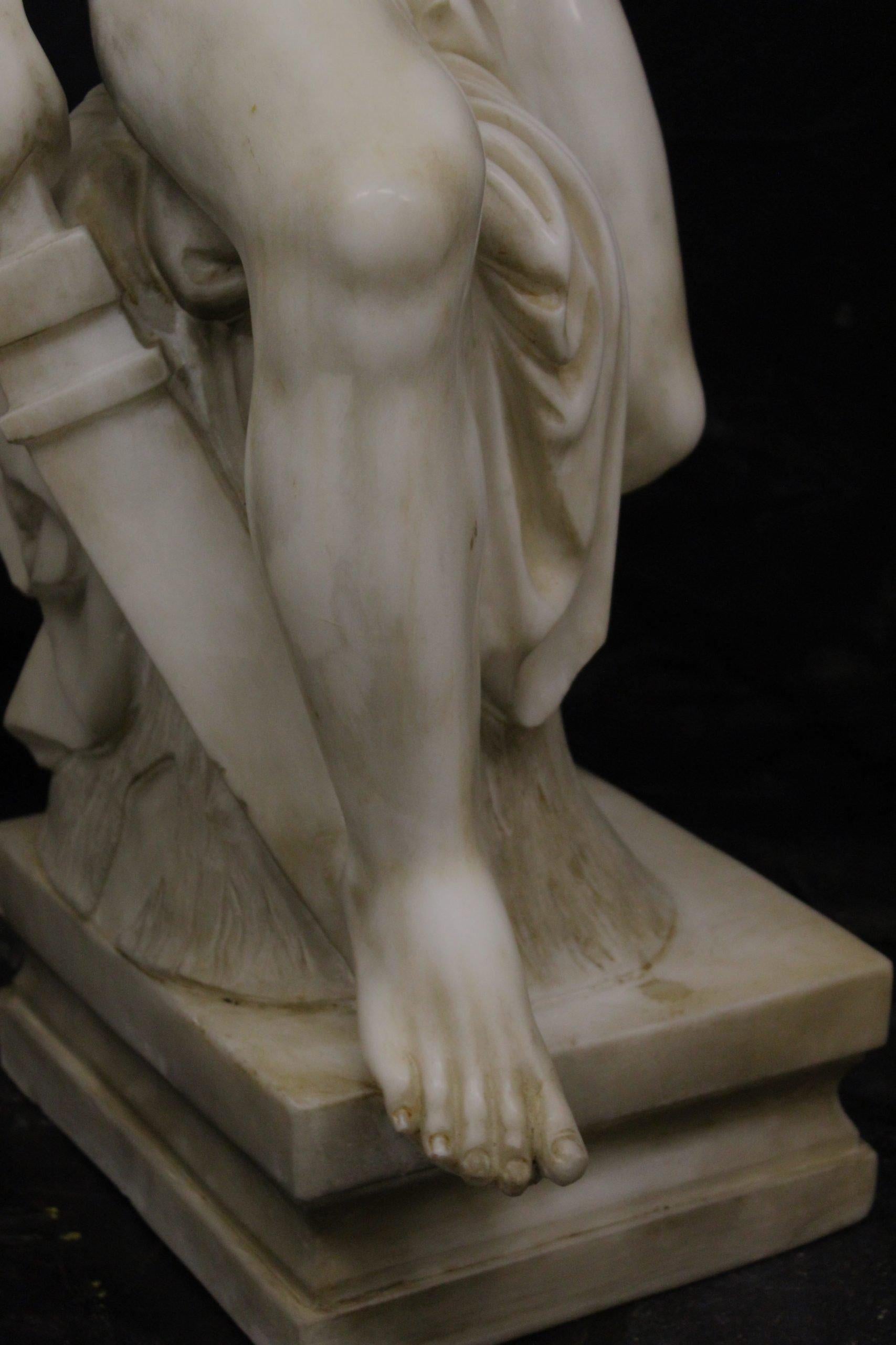 XX secolo Scultura in marmo Mercurio-Hermes, dal modello di Thorvaldsen in vendita
