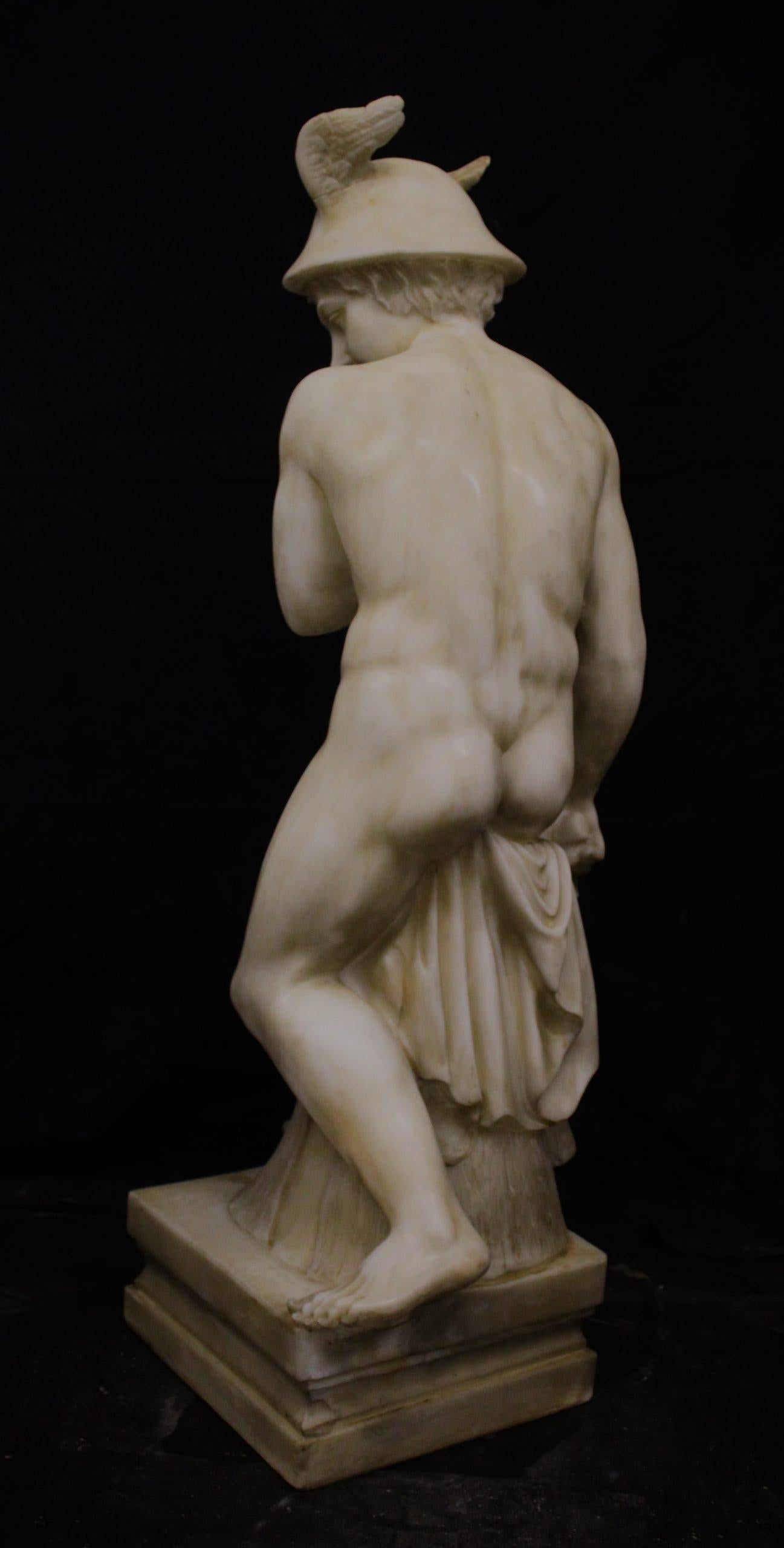 Scultura in marmo Mercurio-Hermes, dal modello di Thorvaldsen in vendita 2