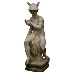 Escultura de mármol Mercurio-Hermes, a partir del modelo de Thorvaldsen