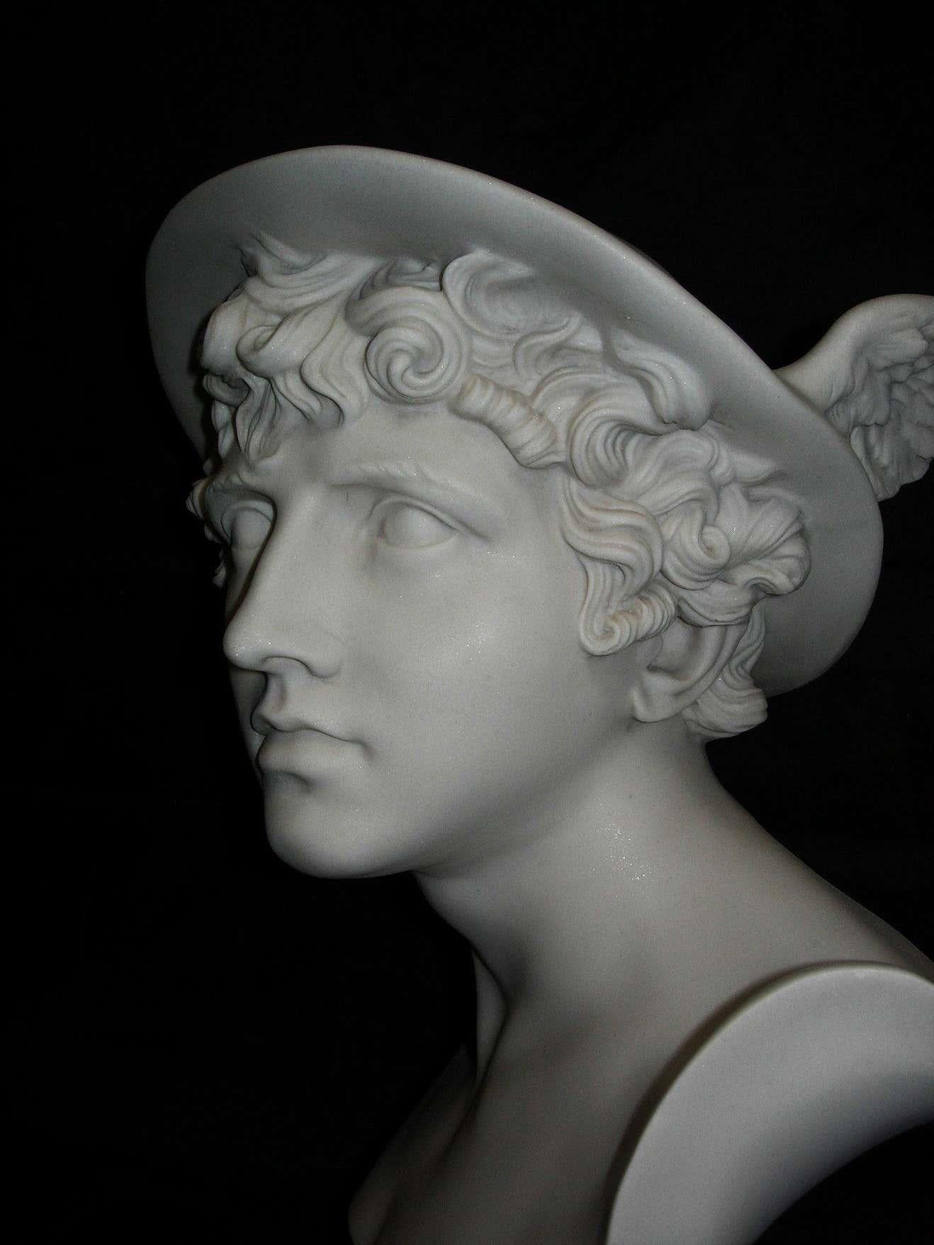 Mercury Marble Bust, 20th Century In Excellent Condition In Southall, GB