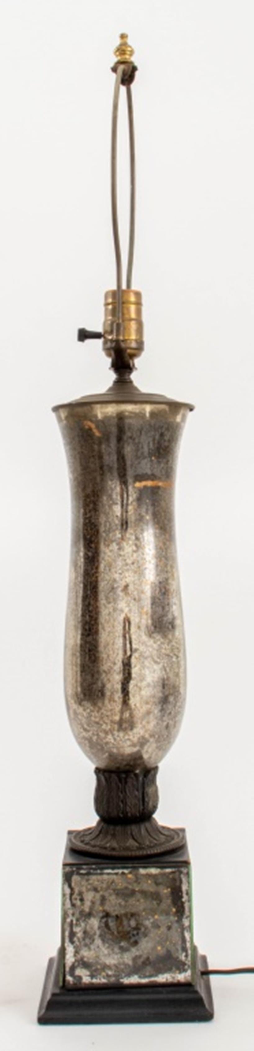 Mercury Mirror Baluster Vase Lamps, 2, 1940s For Sale 1