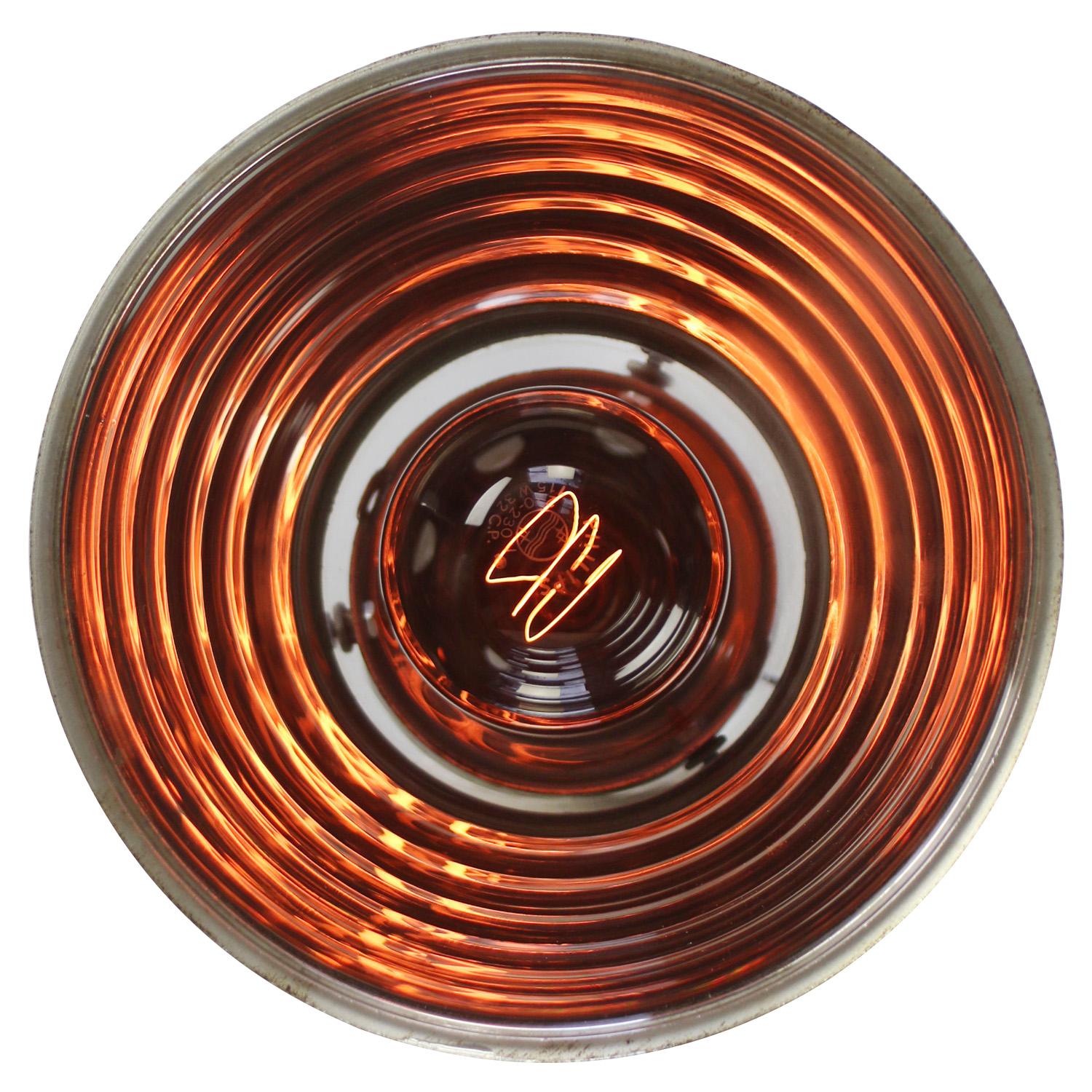 German Mercury Mirror Glass Flush Mounts Ceiling lamps by Zeiss Ikon IK180 For Sale