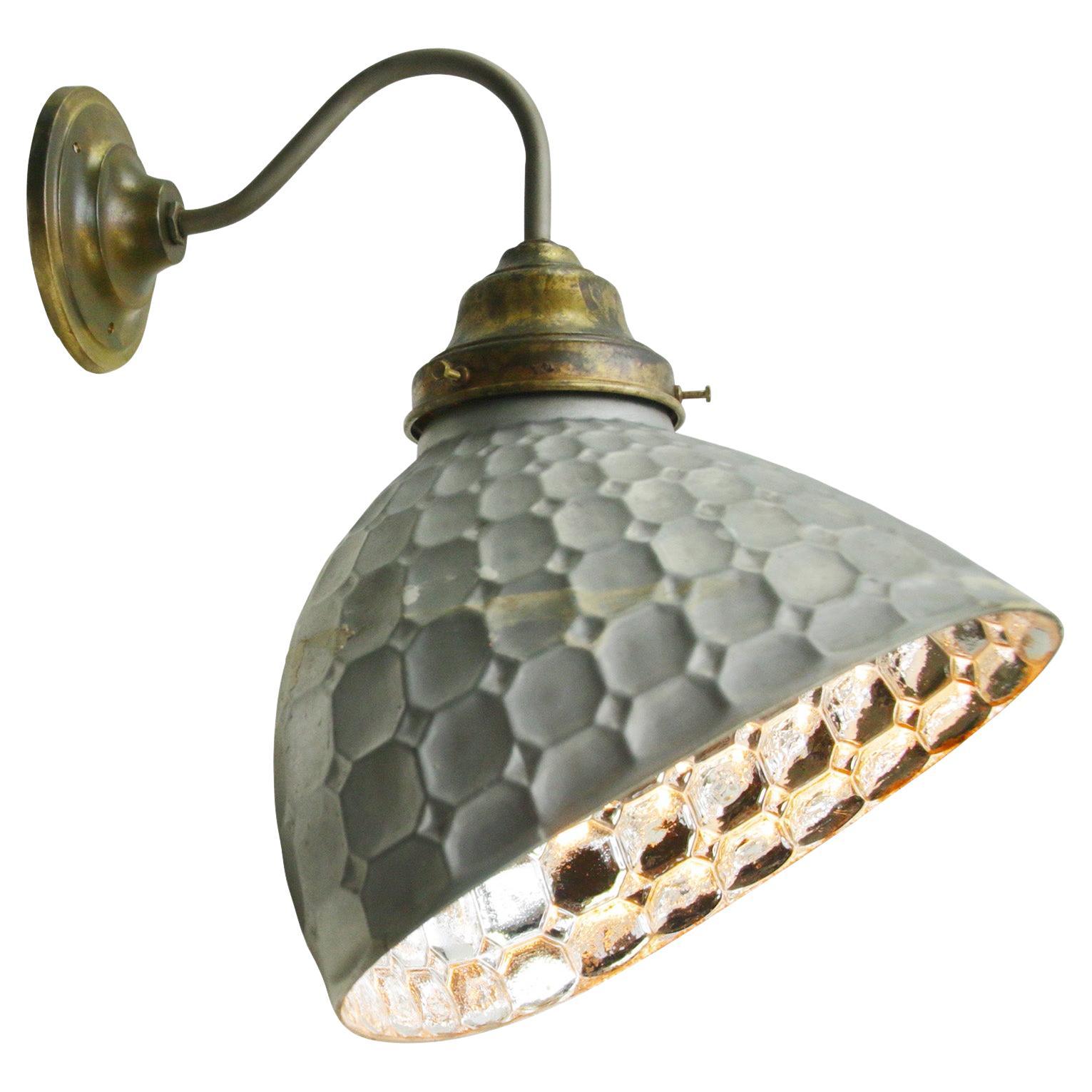 Mercury Mirror Glass Vintage Industrial Brass Wall Lamps Scones