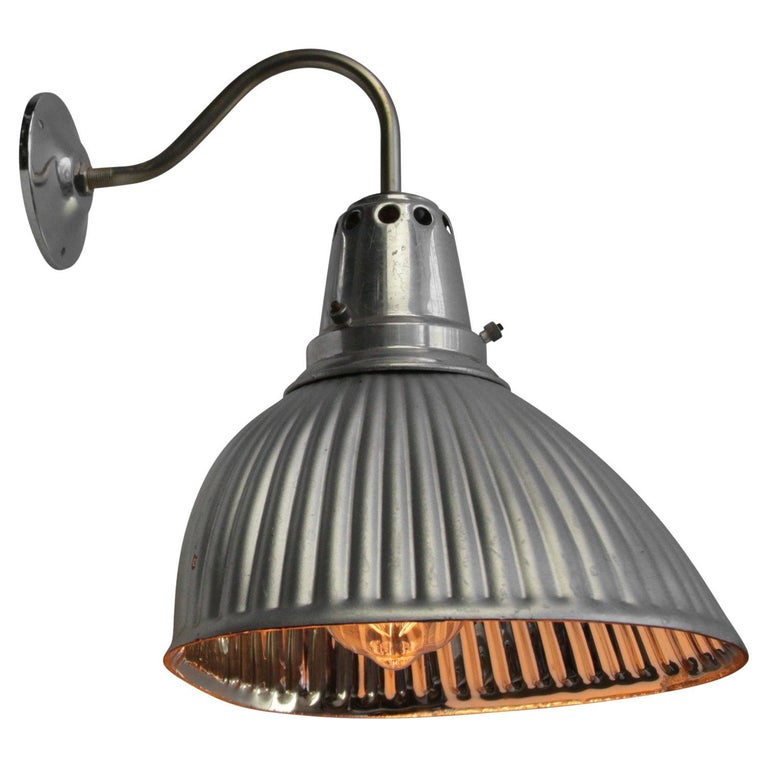 GAL Mercury Mirror Glass Industrial Sconce, 1930s