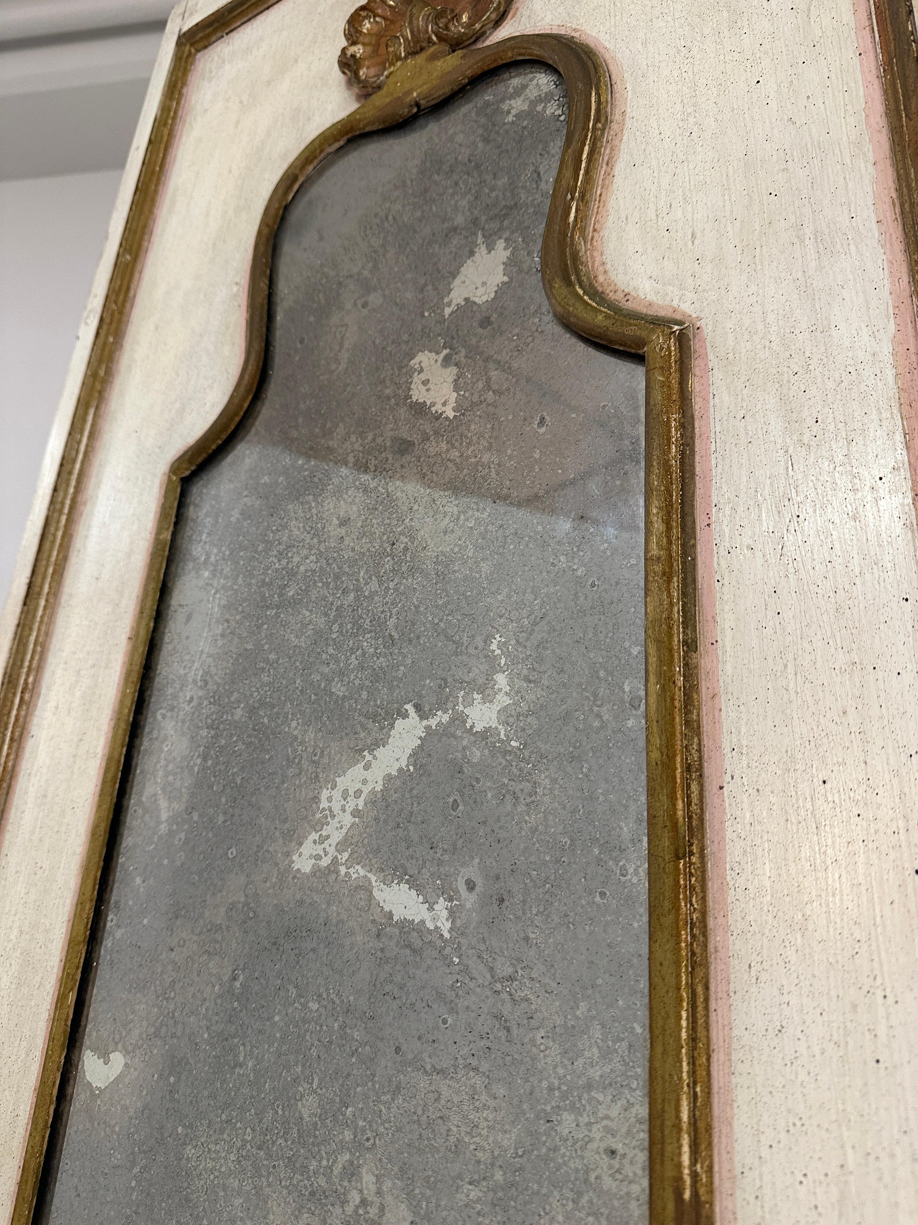 Mercury Mirrored Hollywood Regency 4-Panel Screen, Italy c 1950s In Good Condition In Norwalk, CT