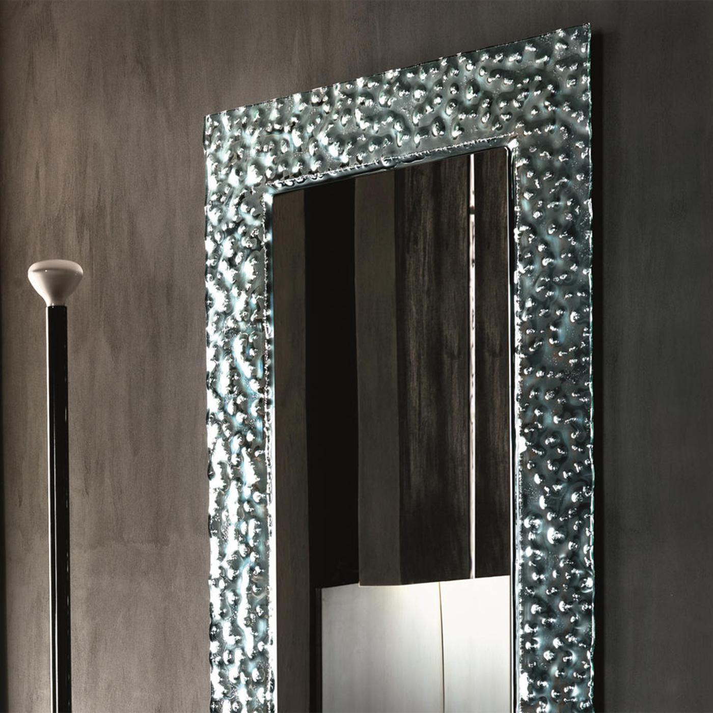 Hand-Crafted Mercury Rectangular Mirror For Sale