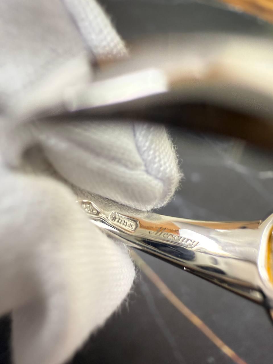 Anello Mercurio Zaffiro Naturale 6, 03 ct. Arancione vivido e giallastro in vendita 4