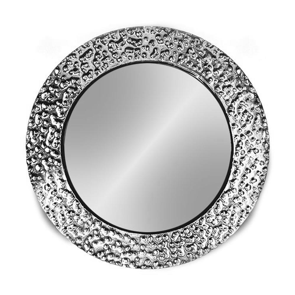 Glass Mercury Round Mirror For Sale