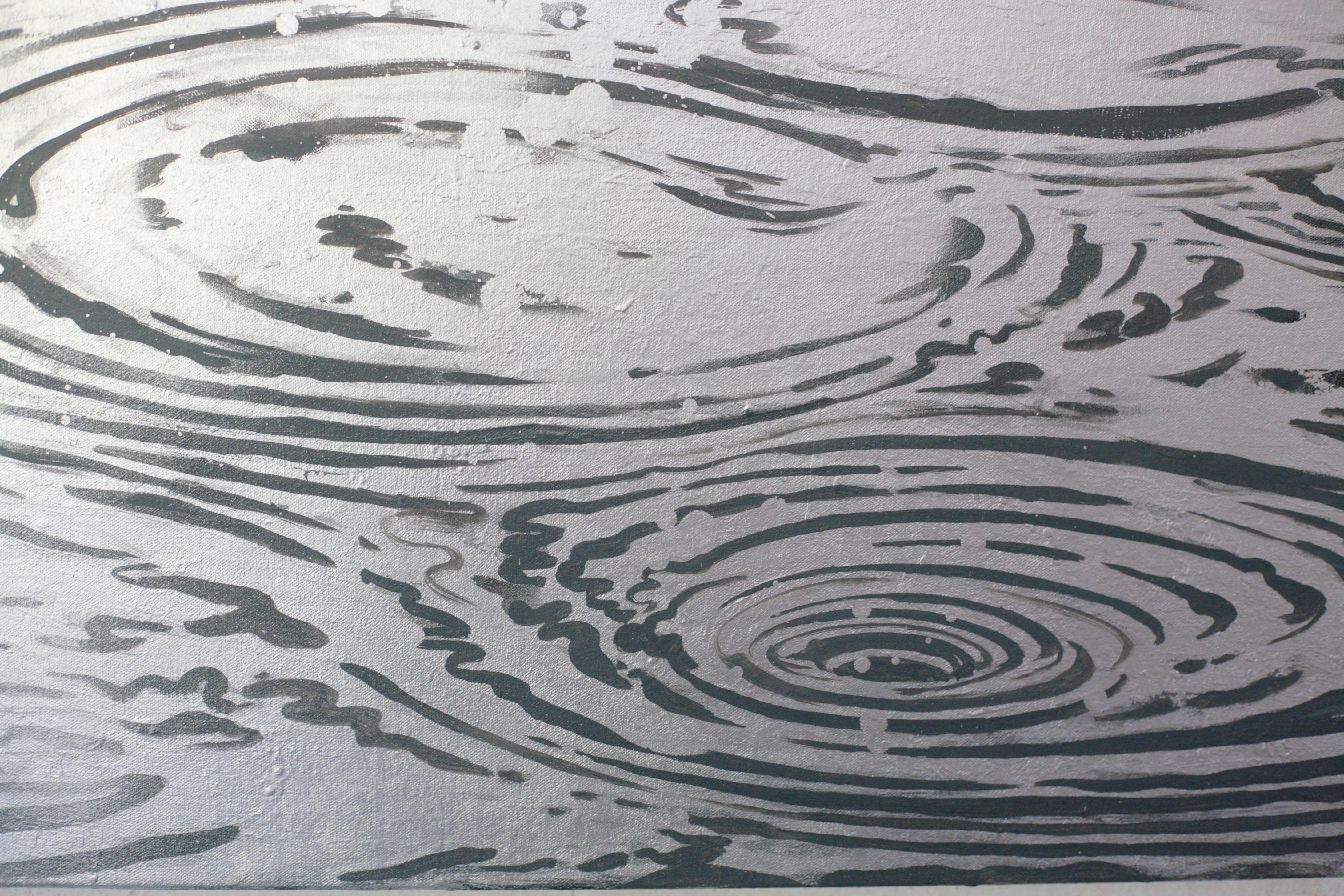 Modern Mercury Swirl, Oil Painting by Joakim Allgulander For Sale