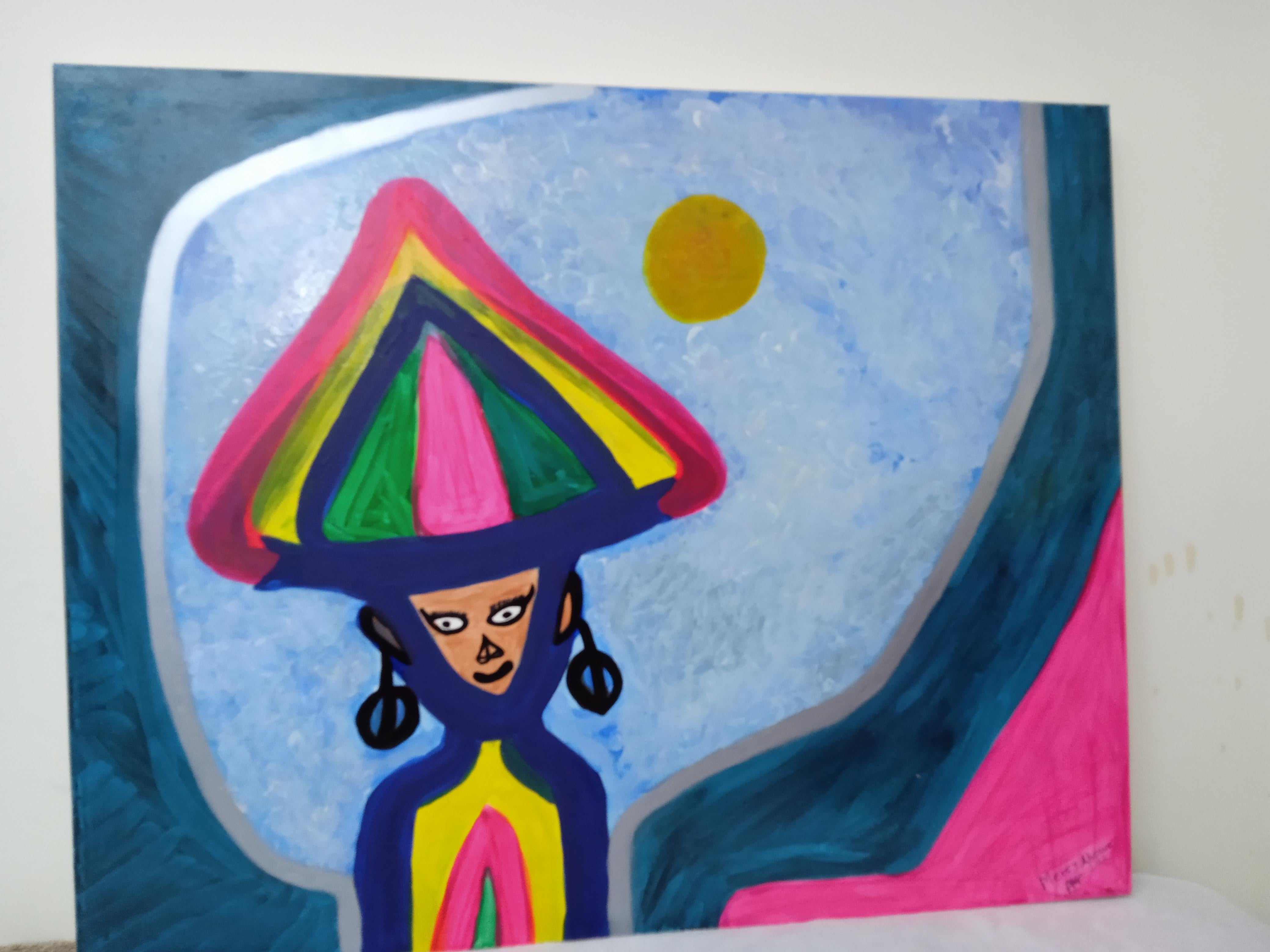 Mercy akowe  Abstract Painting - Canival girl 