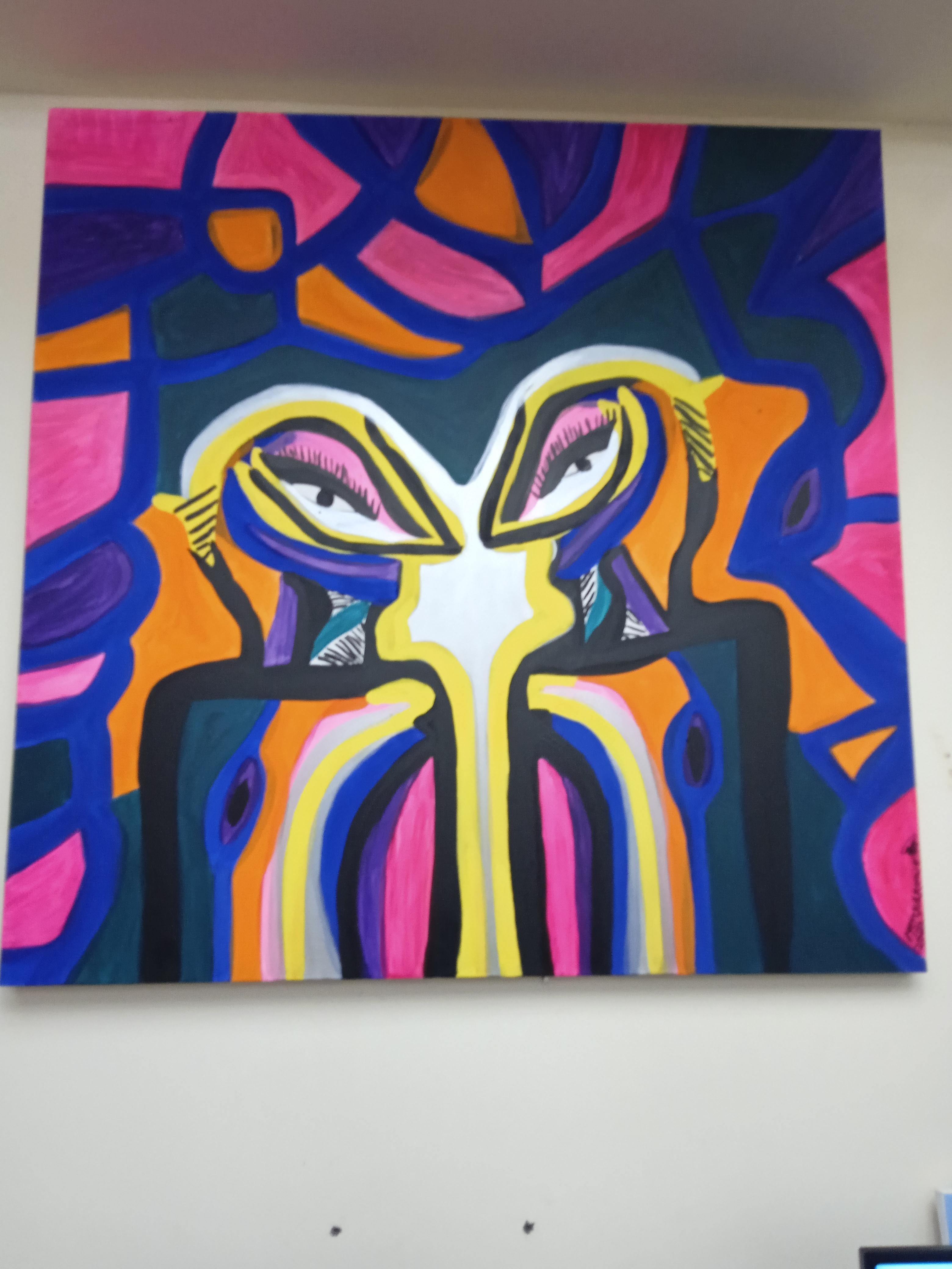 Mercy akowe  Abstract Painting - The natives 