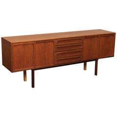 Vintage Meredew English Teak Low Sideboard, 1960s