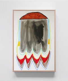 "Rocket" Original Abstract Painting on Paper by Meredith C. Bullock