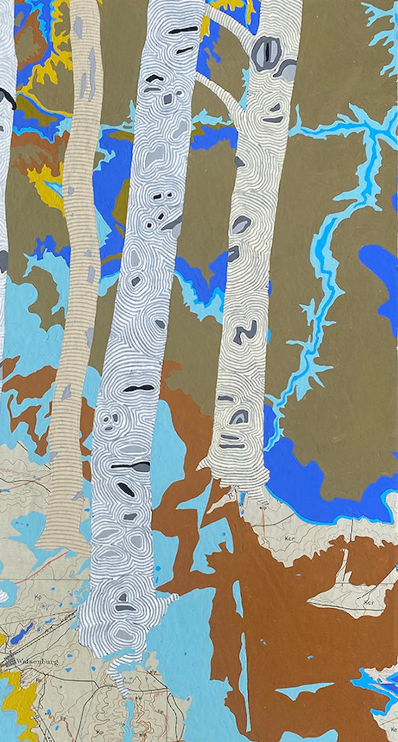 Rivers Feed the Trees #489 - Contemporary Mixed Media Art by Meredith Nemirov 