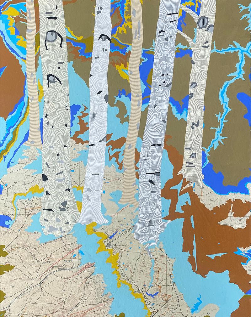 Rivers Feed the Trees #489 - Mixed Media Art by Meredith Nemirov 