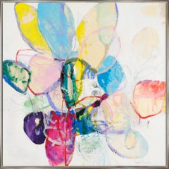 "Gestural Study of Presence and Absence I" Abstract Framed Mixed Media on Canvas