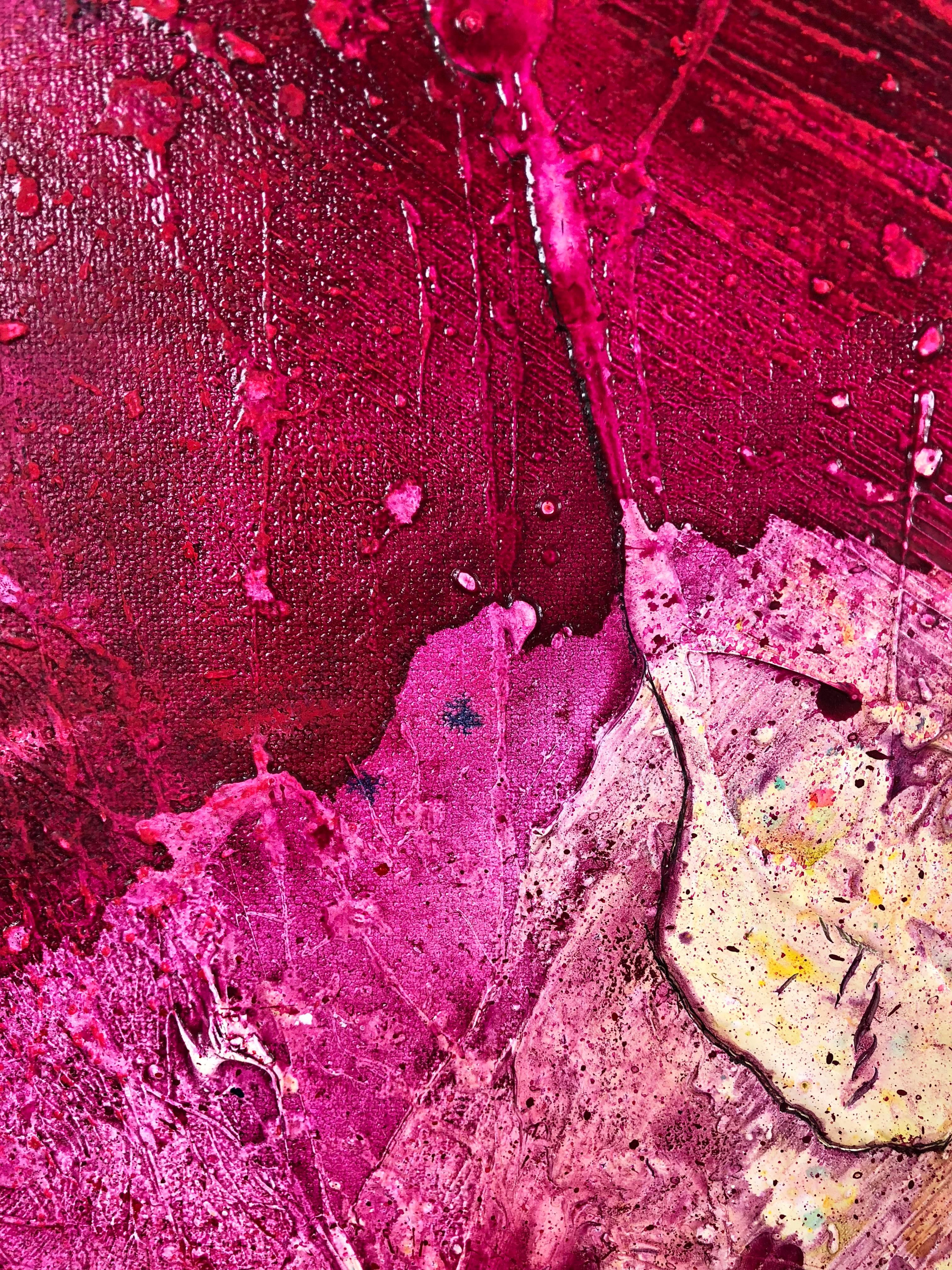 Orchida XL - Beige Abstract Painting par Meredith Pardue
