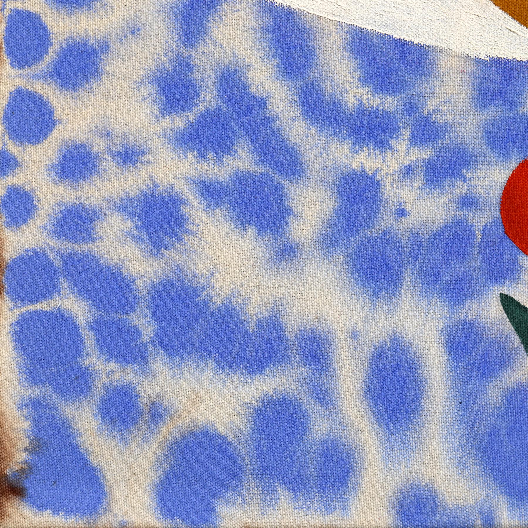 Memory Stack I - Peinture florale abstraite moderne inspirée de l'art populaire sur toile brute en vente 2