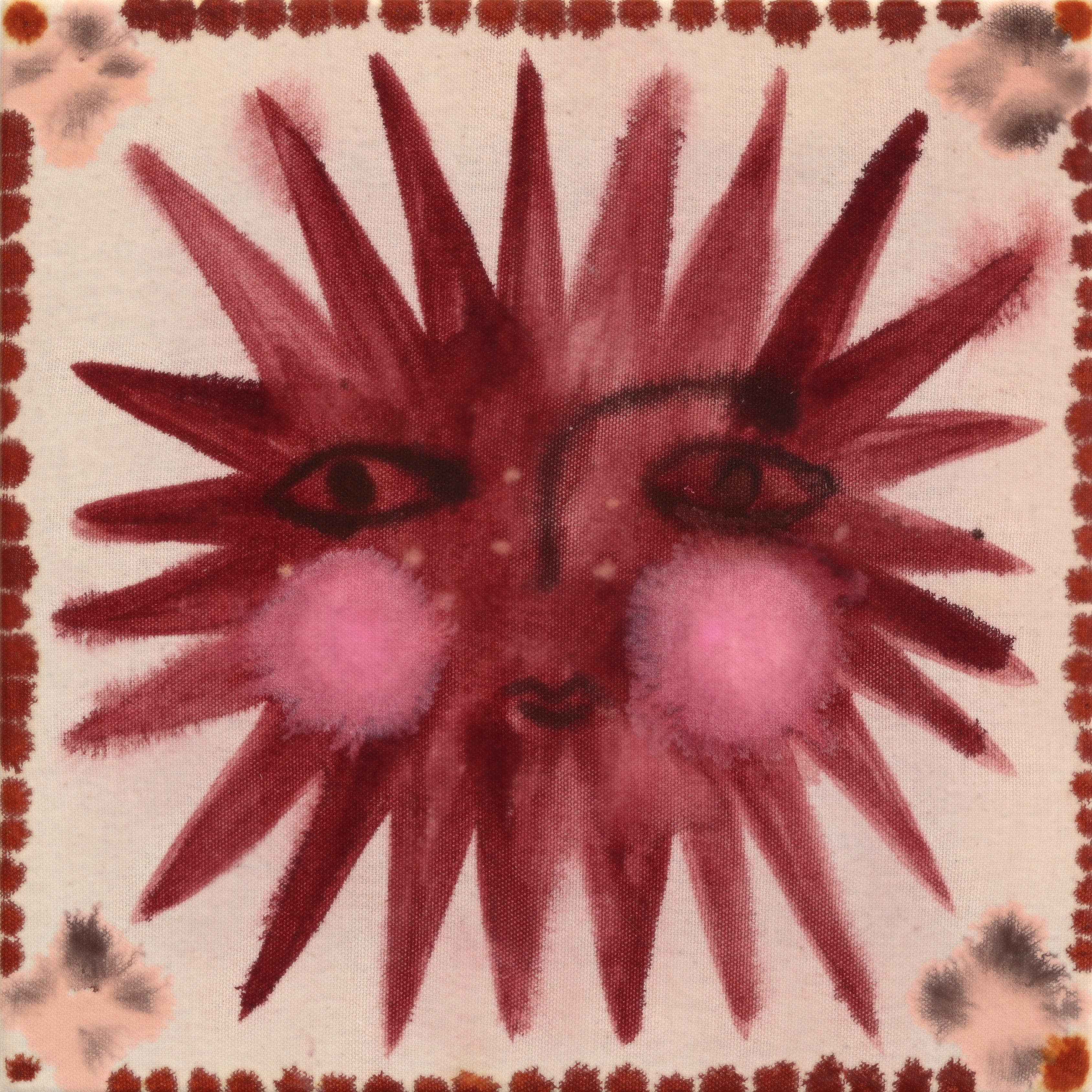 Sun No.5 - Abstract Folk Art Inspired Figurative Mixed Media Painting on Canvas - Mixed Media Art by Meredith Walker