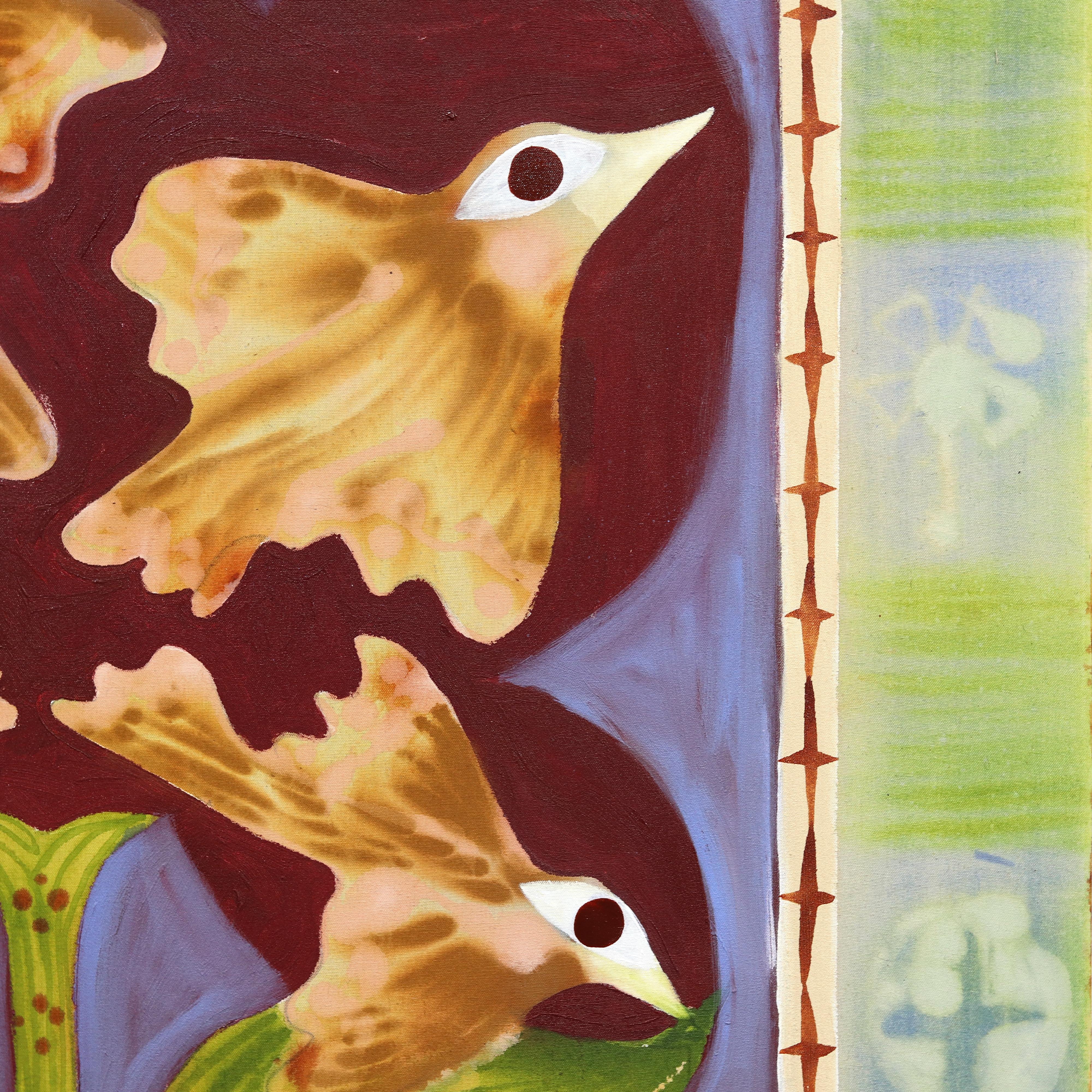 Todos los seres vivos - Pintura sobre lienzo abstracta inspirada en el arte popular contemporáneo en venta 4