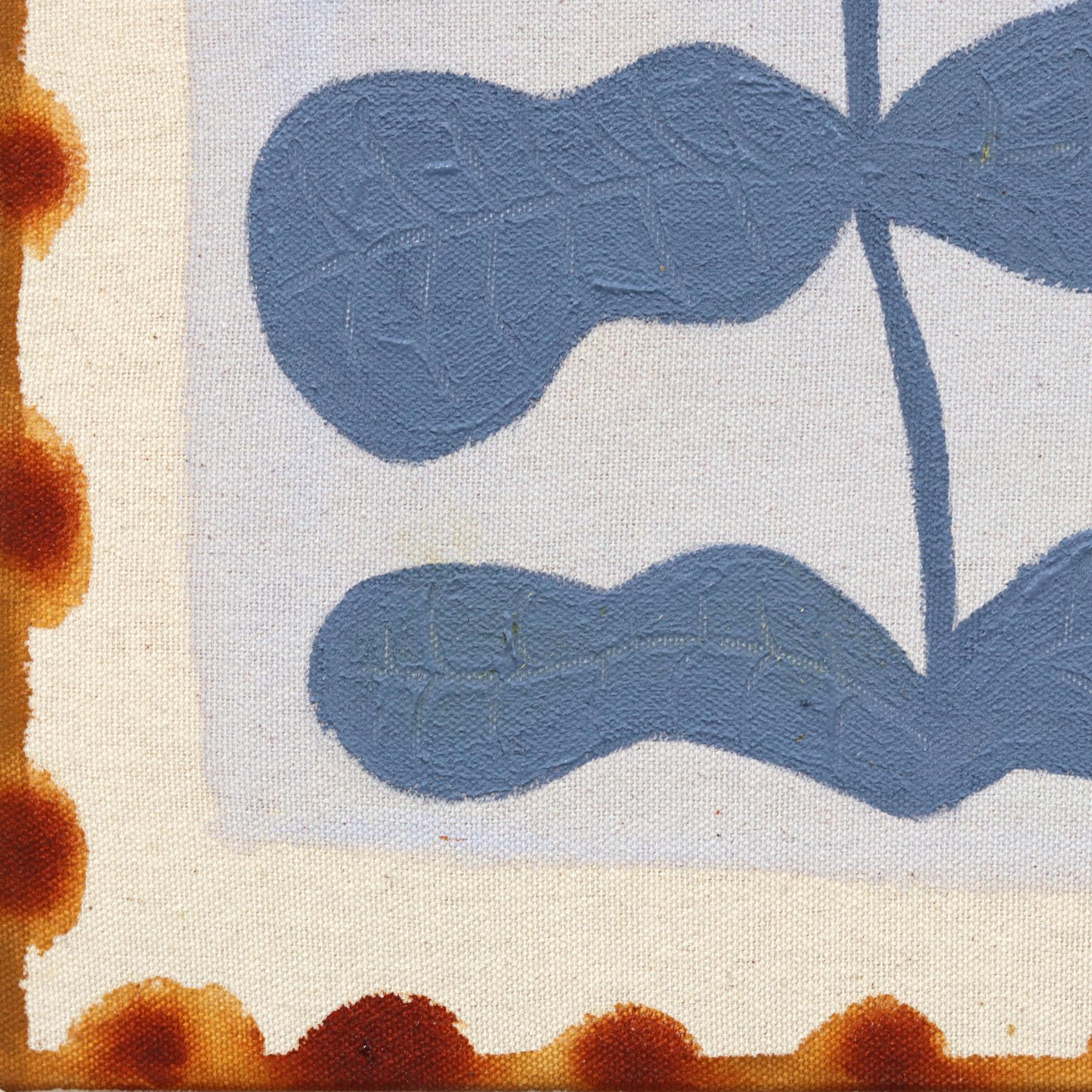 Étude florale I - Peinture abstraite contemporaine inspirée de l'art populaire sur toile en vente 3