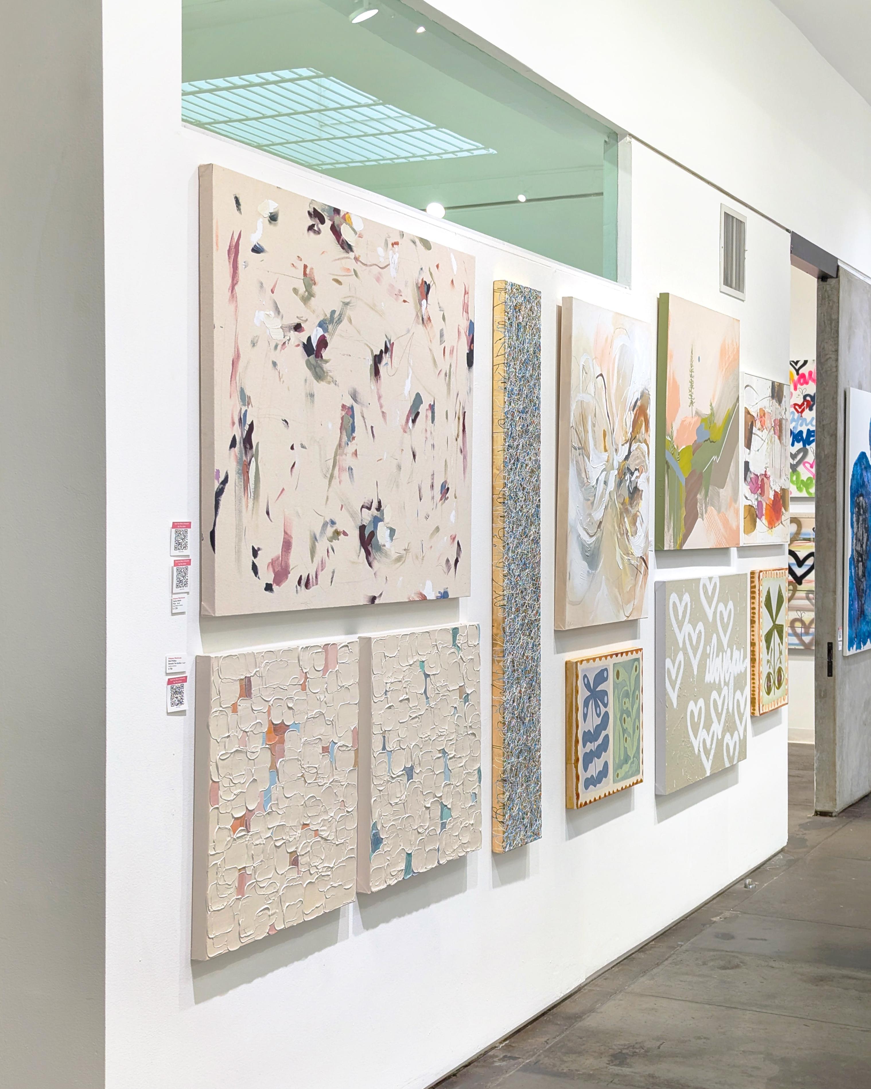 Étude florale I - Peinture abstraite contemporaine inspirée de l'art populaire sur toile en vente 2