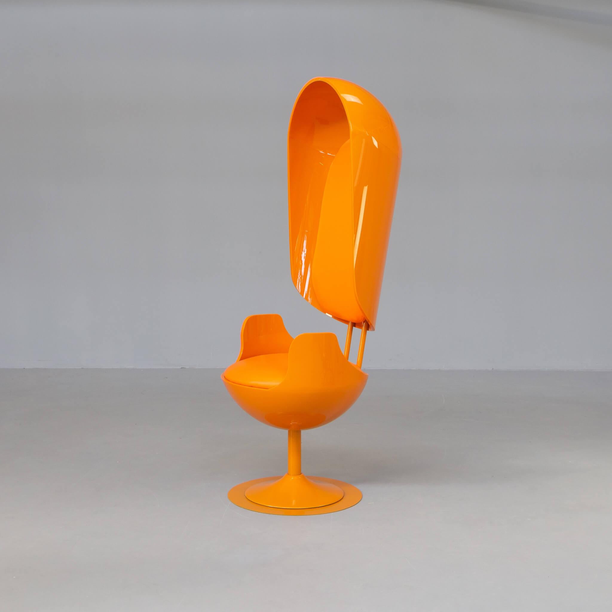 Modern Merel Bekking ‘Scientifically’ Orange Swivel Chair For Sale