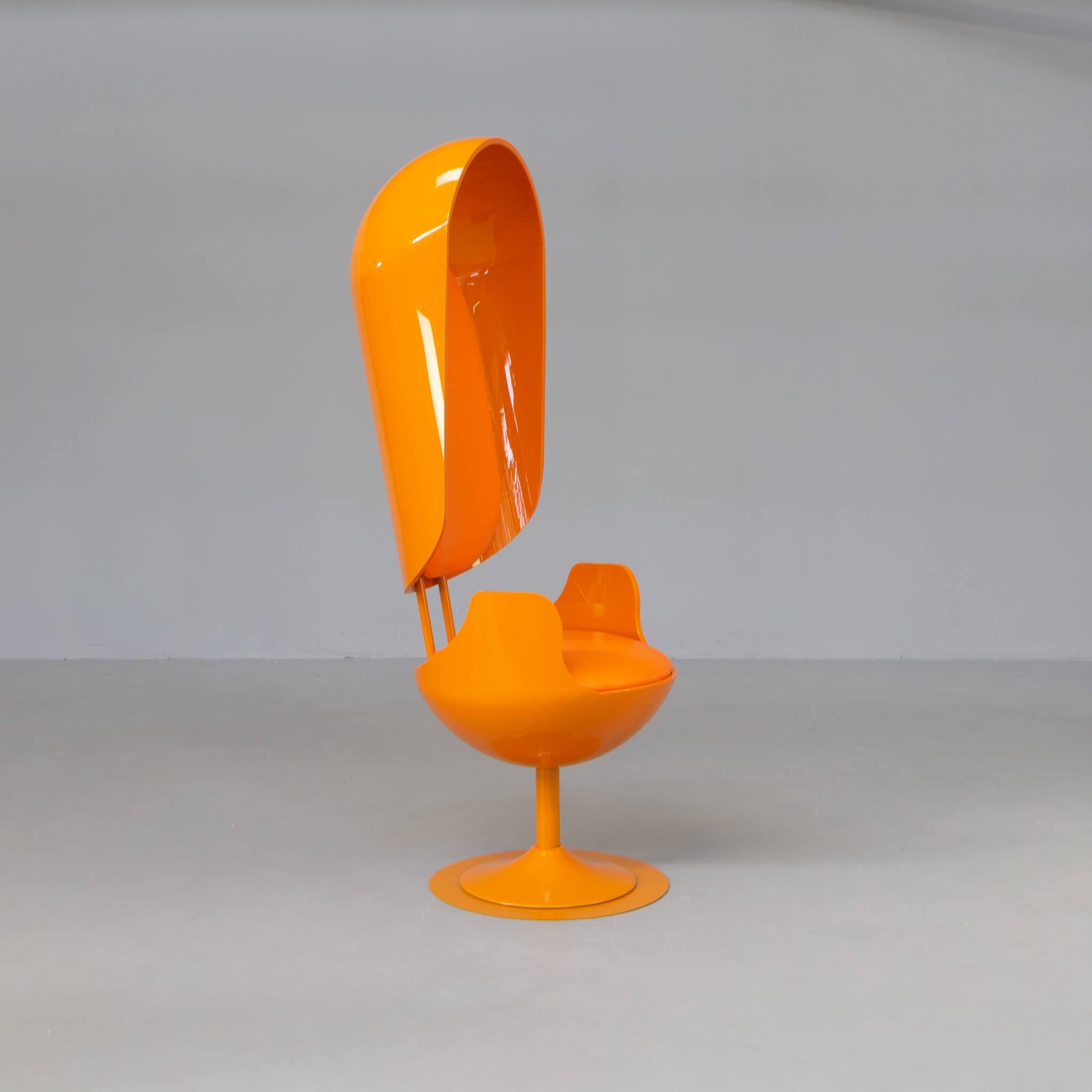 Dutch Merel Bekking ‘Scientifically’ Orange Swivel Chair For Sale